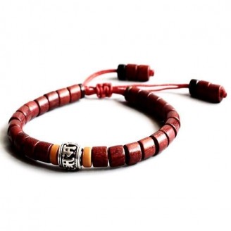 Adjustable Natural Sanderswood Prayer Beads Bracelet [Two Variants]