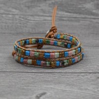 Bohemian Natural Stones Wrap Beaded Bracelets [6 Variants]