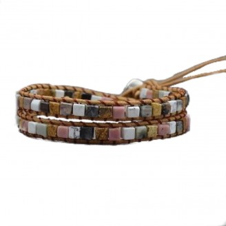 Bohemian Natural Stones Wrap Beaded Bracelets [6 Variants]