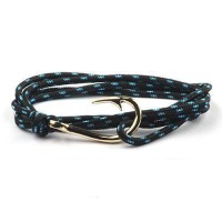 Sharp Silver Anchor Survival Para-cord 550 Bracelets [10 Variants]