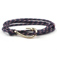 Sharp Silver Anchor Survival Para-cord 550 Bracelets [10 Variants]