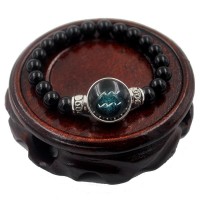 Black Minimalist Zodiac Bracelet [12 Variations]
