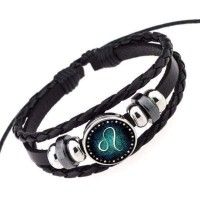Blue Zodiac Charm Leather Bracelets [12 Variations]