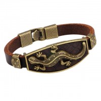 Vintage Lizard Leather Bracelet