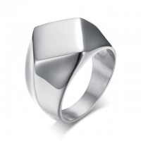 Stainless Steel Quadrangle Signet Ring [5 Variants]