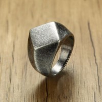 Stainless Steel Quadrangle Signet Ring [5 Variants]