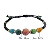 Colorful Lava Stone Beaded Bracelet [3 Variants]