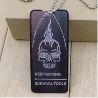 Outdoor Multifunction Survival Tag Necklace