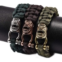 Gorilla Charm Braided Survival Para Cord Bracelet [6 Variants]
