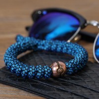 Poke-Ball Charm Blue Braided Bracelet [3 Variants]