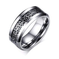 Celtic Knot Carbon Fiber Inlay Ring [Two Variants]