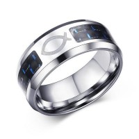 Sleek Carbon-fiber Steel Ring [5 Variants]