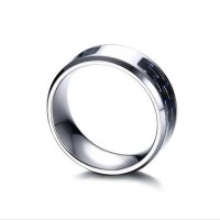 Sleek Carbon-fiber Steel Ring [5 Variants]
