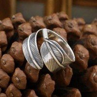 925 Silver Feather Ring