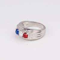 France Flag Sterling Silver Ring