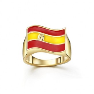 Chic Spain Flag Unisex Ring