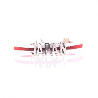 Japan National Flag Leather Layered Bracelet [2 Variants]