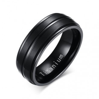 Embossed Black Titanium Ring [5 Variants]