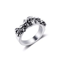 Silver Skull Pinky Ring