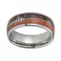 Feathered Arrow Wood Ring