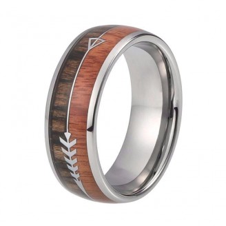 Feathered Arrow Wood Ring