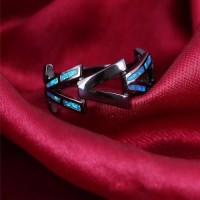 Five Arrows Blue Opal Ring