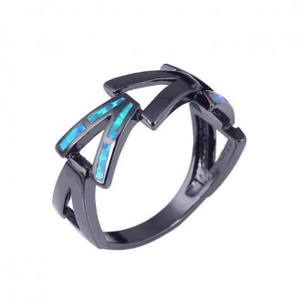 Five Arrows Blue Opal Ring