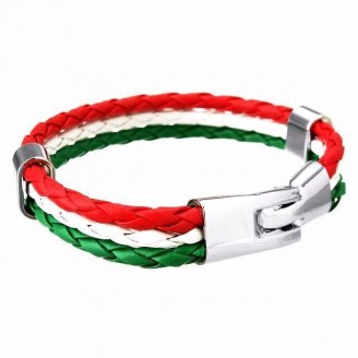 Iran Flag World Cup Support Leather Bracelet