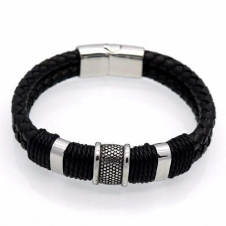 Dual Layer Braided Leather Bracelet [2 Variants]