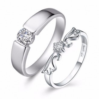 Angel Wing Romantic Couple Ring