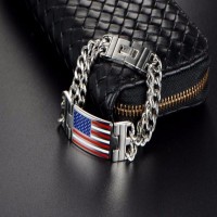 American Flag Stainless Steel Bracelet