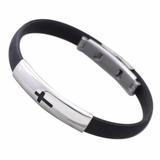 Sanctified Cross Silicone Bracelet
