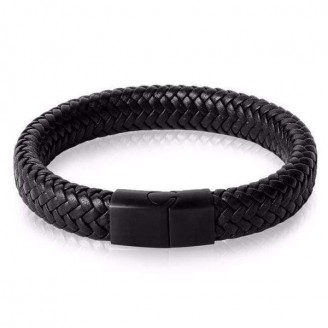 Punk Black Braided Leather Bracelet [12 Variants]
