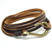 Multi-layer Brown Leather Wrap Bracelet [16 Variants]