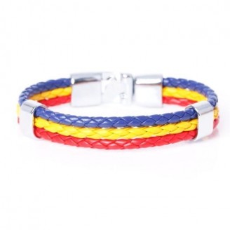 Support Romania Leather Bracelet