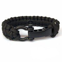 Curved Lock Stainless Steel Paracord Bracelets [2 Variants]