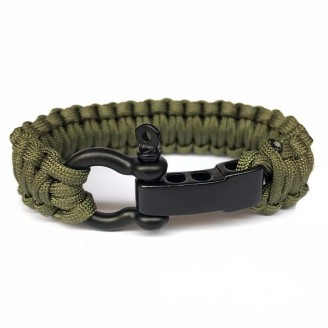 Curved Lock Stainless Steel Paracord Bracelets [2 Variants]