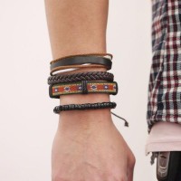 Retro Leather Boho Stack Bracelet