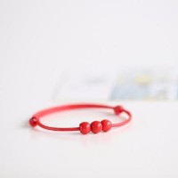 Protection Ceramic Red String Bracelets [Set of 3]