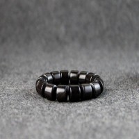 Tubular Buddhist Ebony Prayer Beads Bracelet