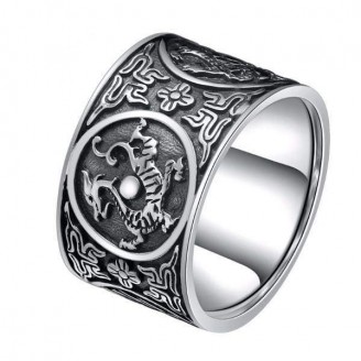 Flame Dragon Luxury Silver Ring
