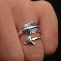 Anchor Whisker Luxury Silver Ring