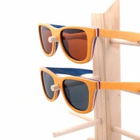 Yellow Skateboard Bamboo Wood Sunglasses [2 Variants]