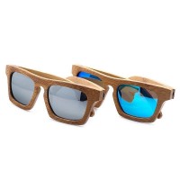 Classic Rectangular Wayfarer Bamboo Wood Sunglasses