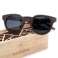 Round Sunny Bamboo Wood Sunglasses [2 Variants]