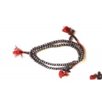 Coral Chestnut Mala Beads Mantra Bracelet