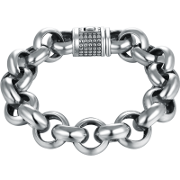 Rolo Medium Solid Silver Chain Bracelet