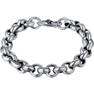 Boxer Belcher Hook Silver Chain Luxury Bracelet