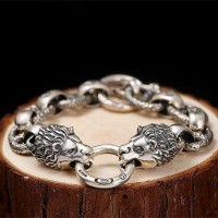 Fiery Lion Primesmith Silver Bracelet