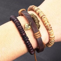 Stackable Retro Handmade Leather Bracelet
